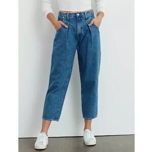 New ~ EDWIN ~ FREE PEOPLE Blake Ultra High-Rise Pleated Slim Jeans Size 28